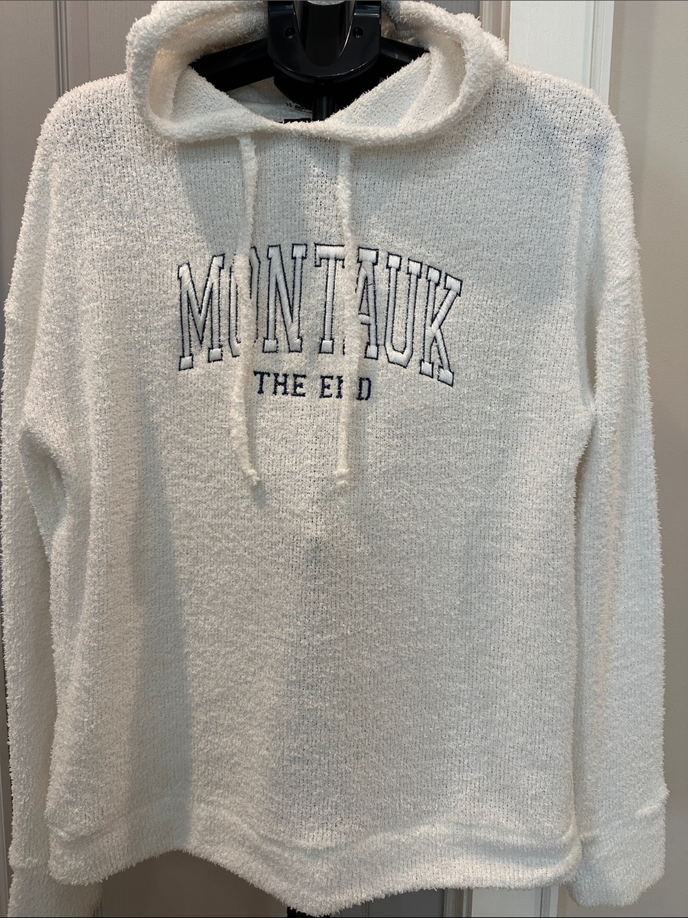 White Montauk Terry Hooded Pullover